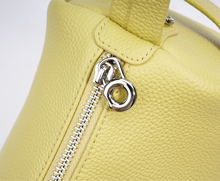 Large Capacity Soft Leather Tote Bag for Women-Handbags-Mustard Yellow (Pre-sale)-Free Shipping Leatheretro