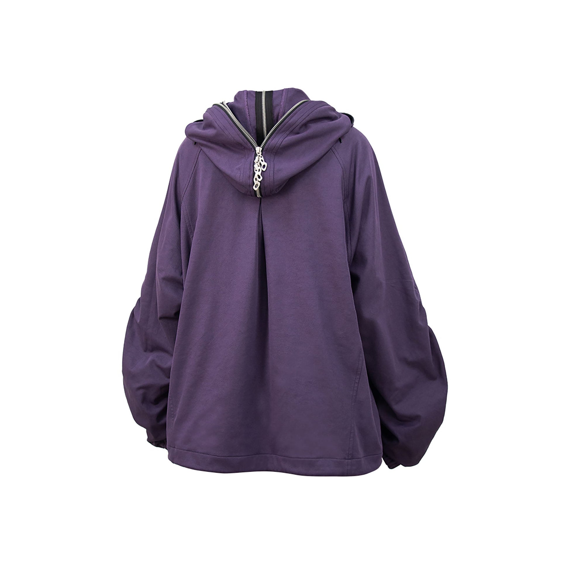 RELABEL Layered Multi-Zip Mask Hood Jacket Purple-Jacket-XS-Free Shipping Leatheretro