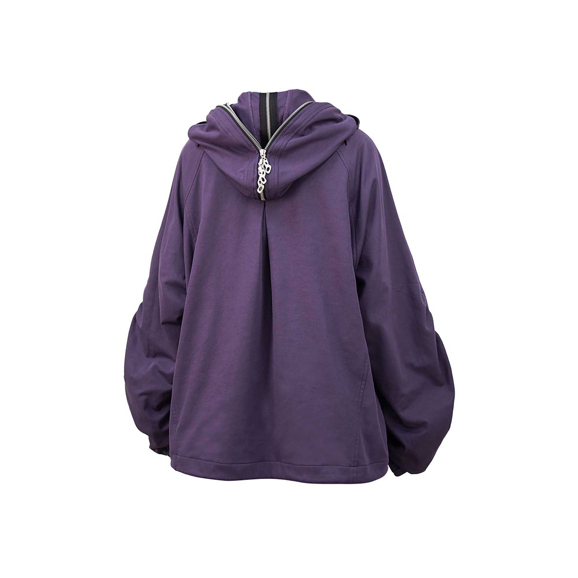 RELABEL Layered Multi-Zip Mask Hood Jacket Purple-Jacket-XS-Free Shipping Leatheretro
