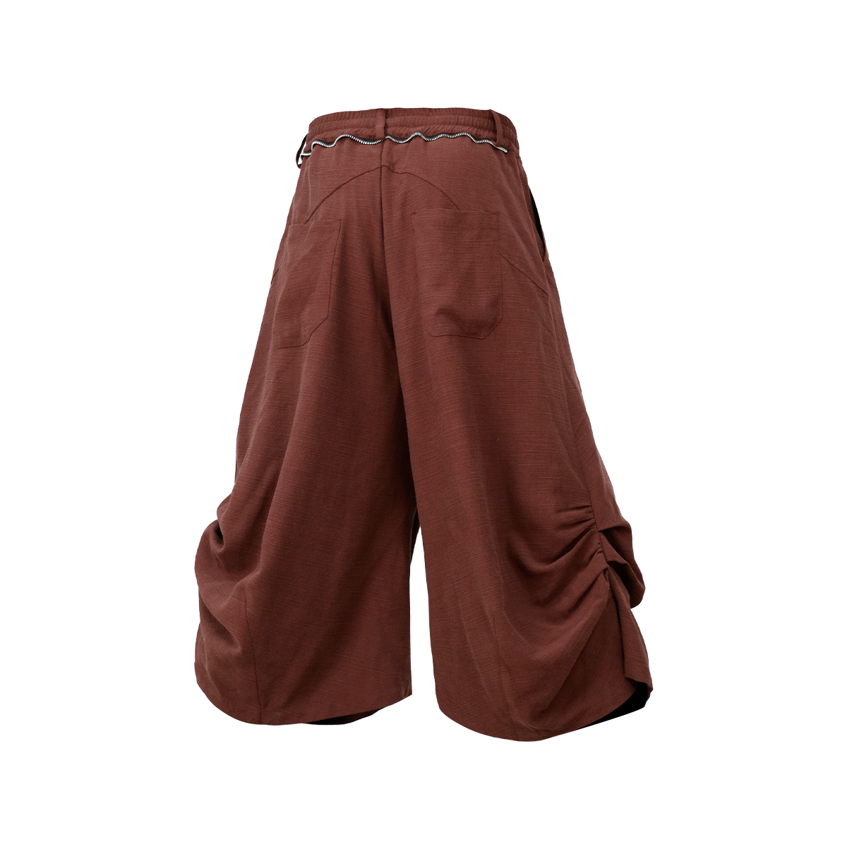 RELABEL Ruched Tencel-Acetate Oversized Shorts-Shorts-XS-Black-Free Shipping Leatheretro