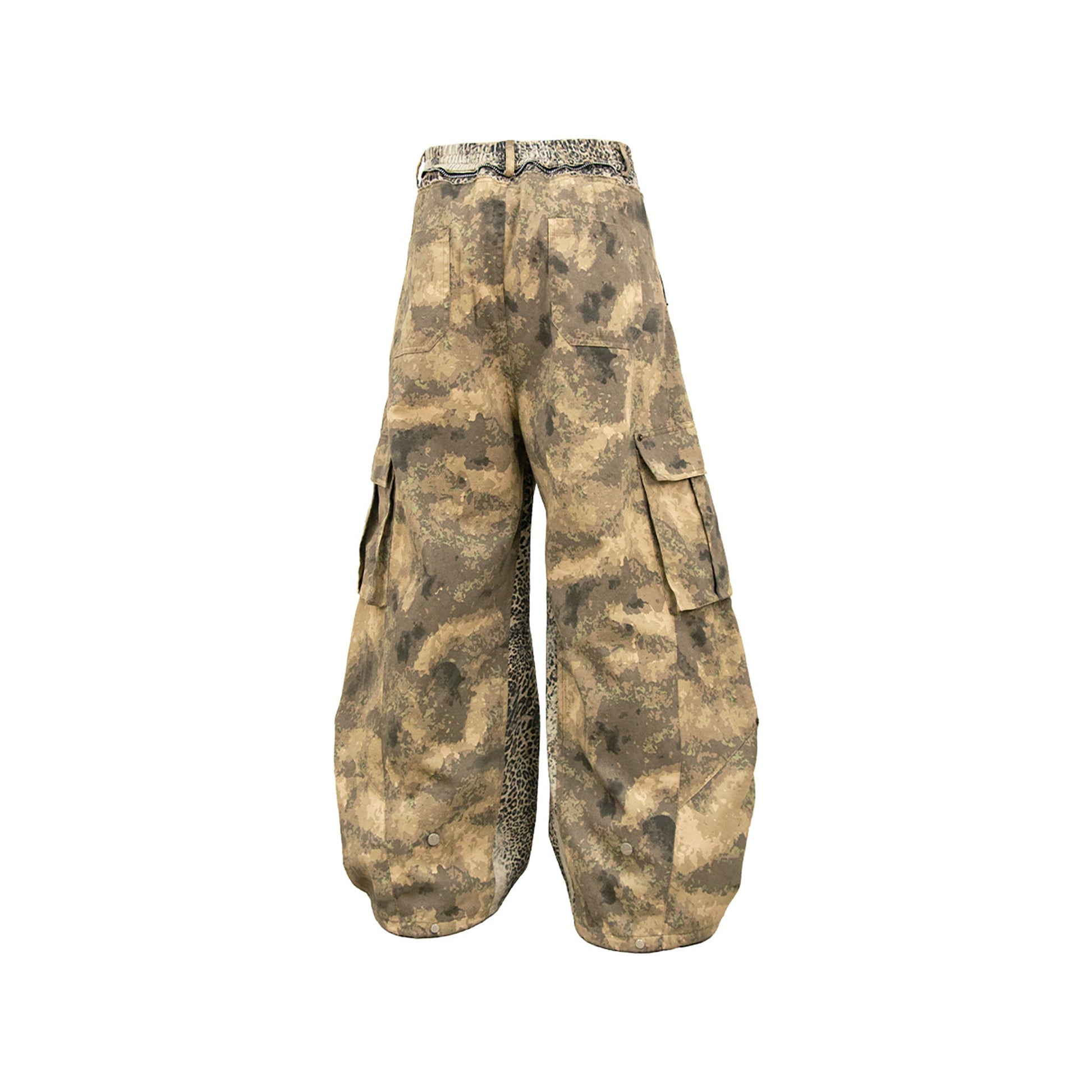 RELABEL Leopard Panel Camo Cargo-Pants-XS-Free Shipping Leatheretro