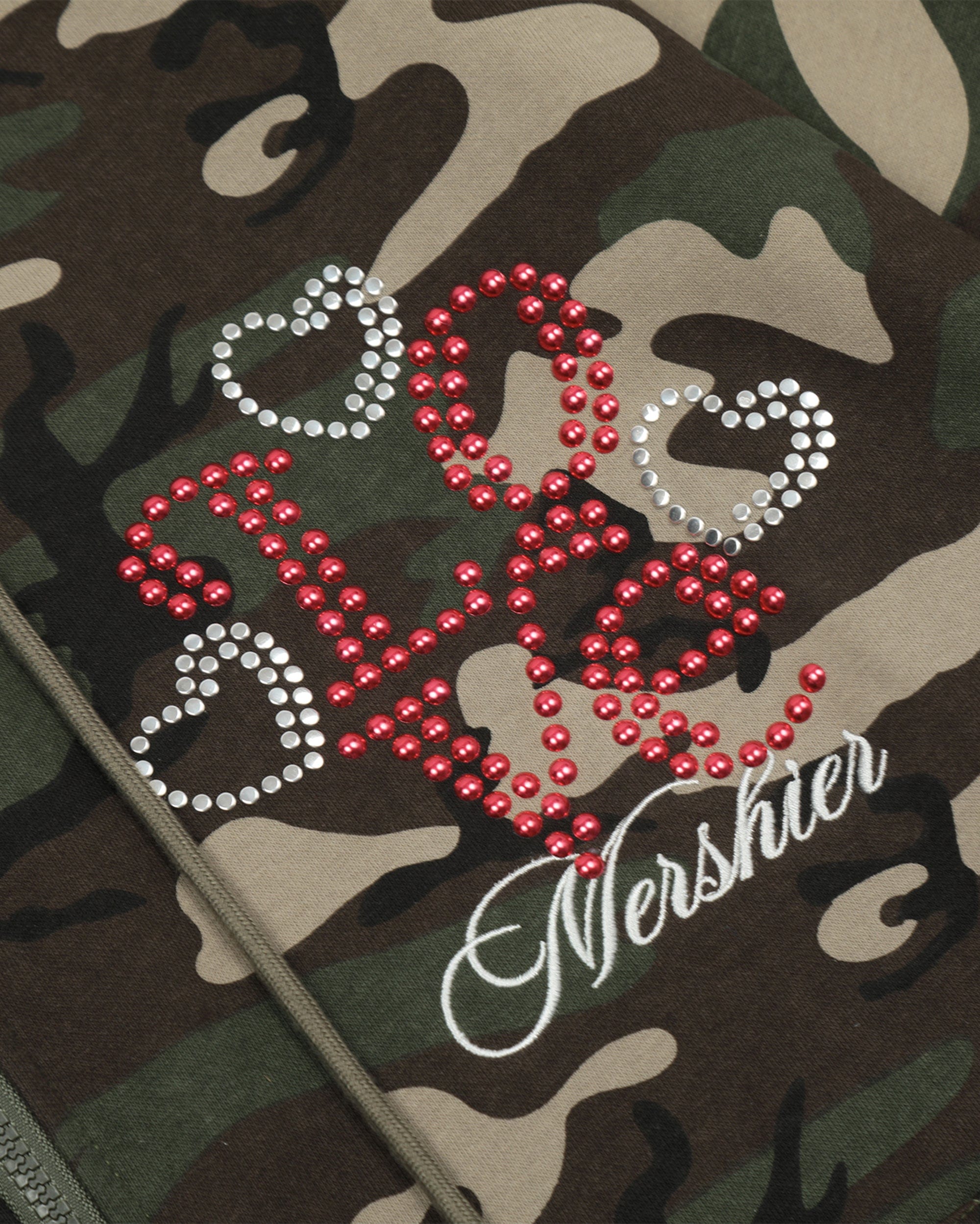 CLP Camo Studded Zip-Up Hoodie-Jacket-M-Free Shipping Leatheretro