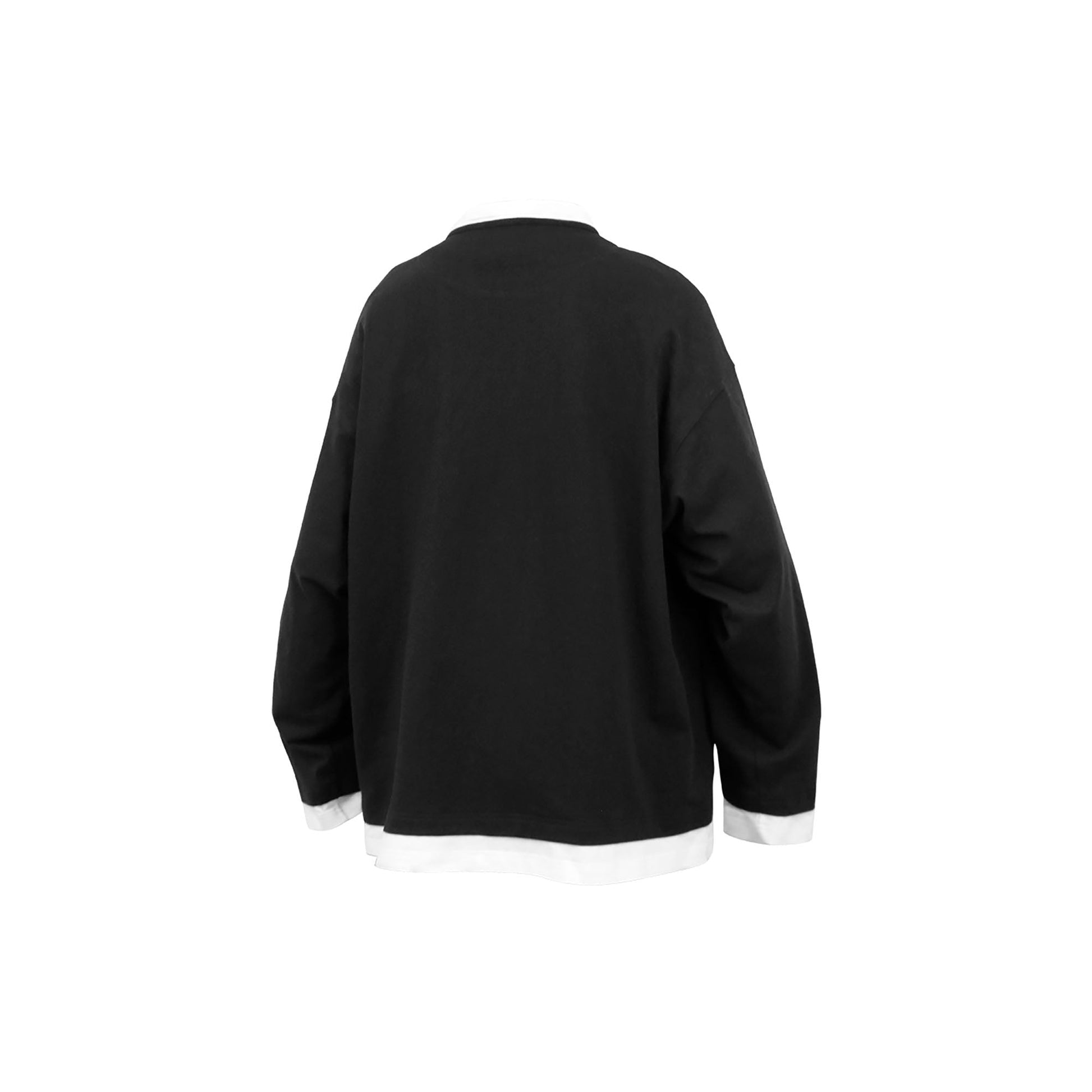 RELABEL Contrast Layered Henley Long-Sleeve Tee-L/S Tee-XS-Purple-Free Shipping Leatheretro