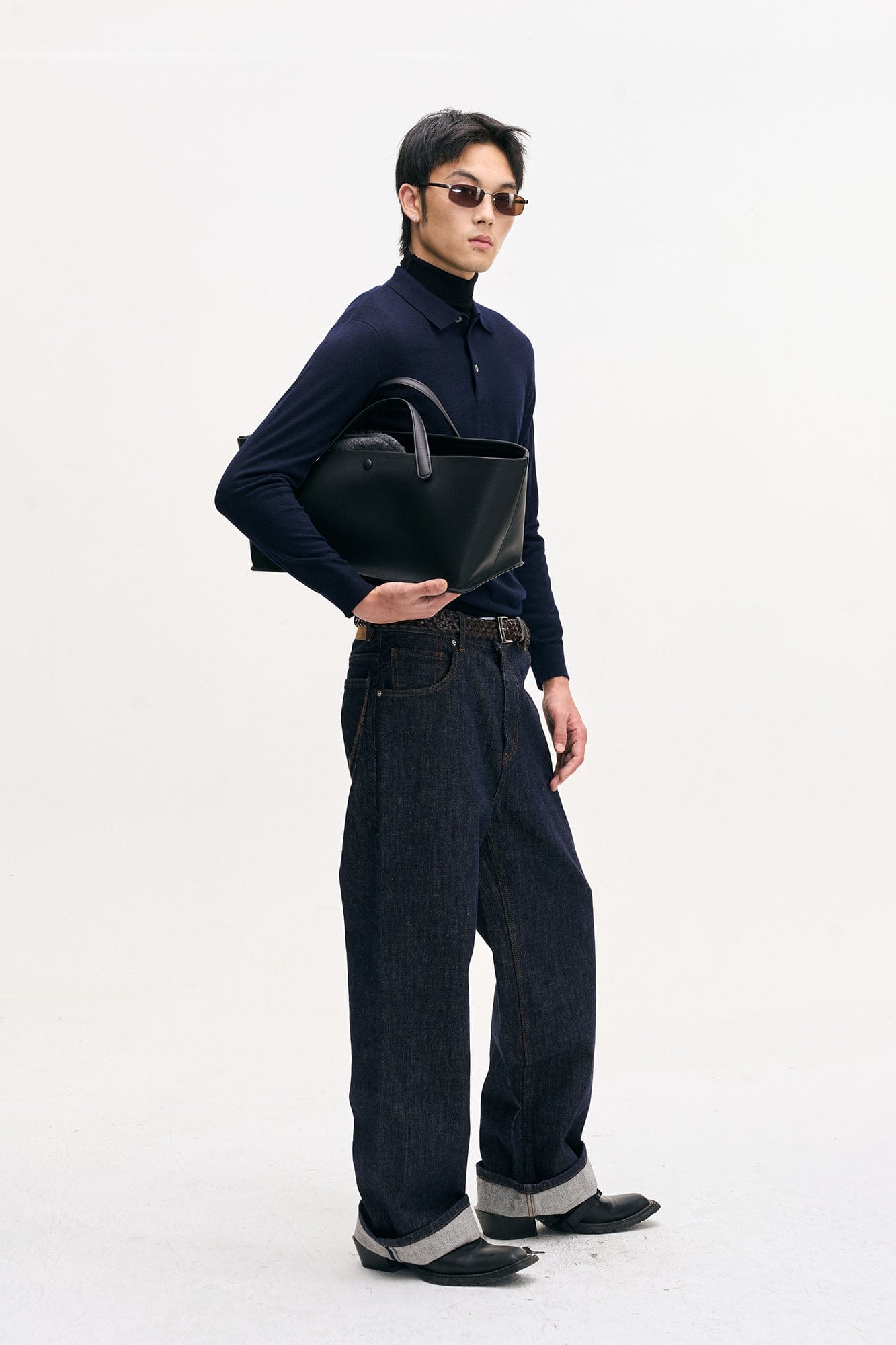 LEONSENSE Classical Straight-Leg Raw Jeans-Jeans-S-Free Shipping Leatheretro