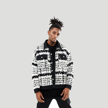 BONELESS Tweed Jacket-Jacket-S-White-Free Shipping Leatheretro