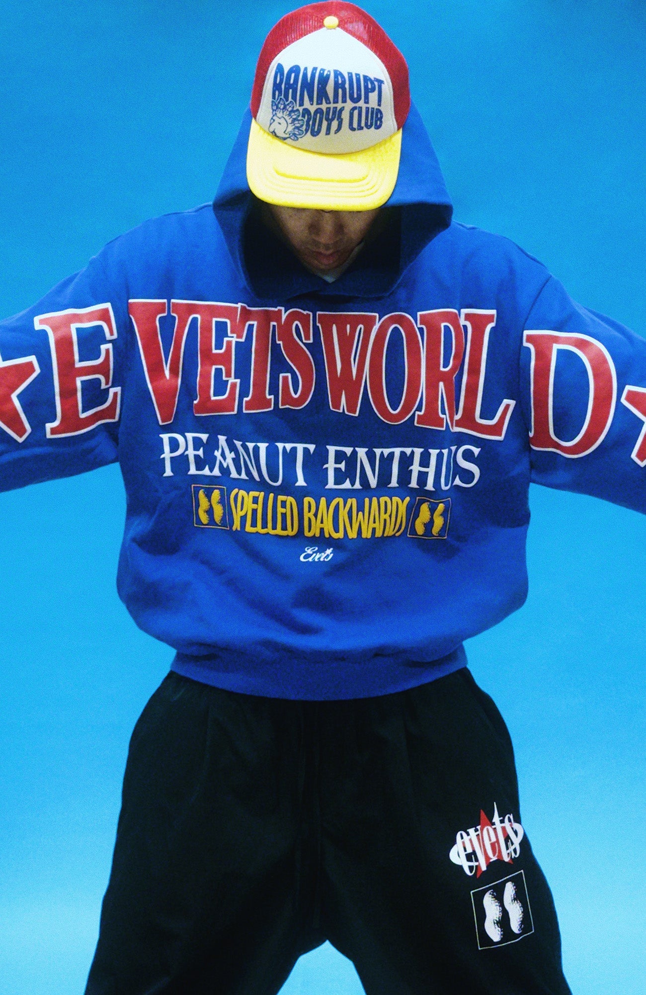 EVETS Foam Print Graphic Hoodie-Jacket-S-Red-Free Shipping Leatheretro