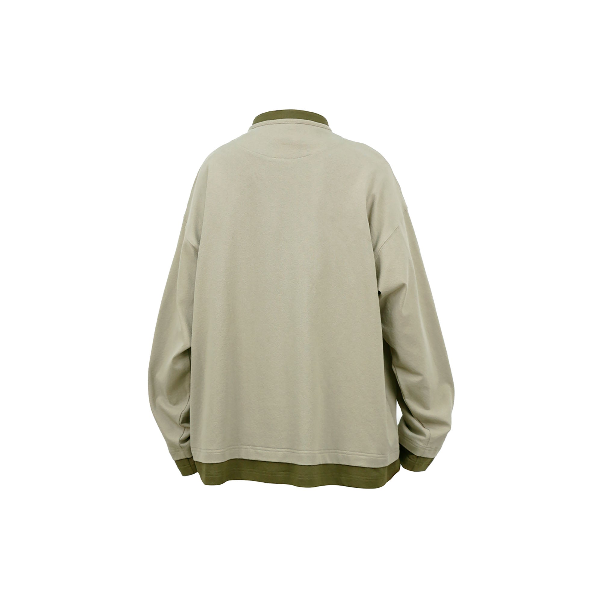 RELABEL Contrast Layered Henley Long-Sleeve Tee-L/S Tee-XS-Purple-Free Shipping Leatheretro