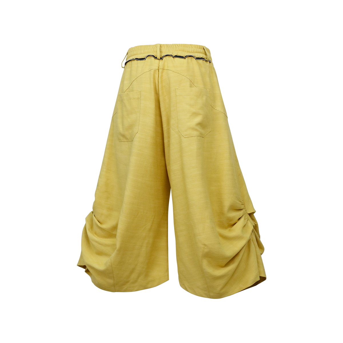 RELABEL Ruched Tencel-Acetate Oversized Shorts-Shorts-XS-Black-Free Shipping Leatheretro