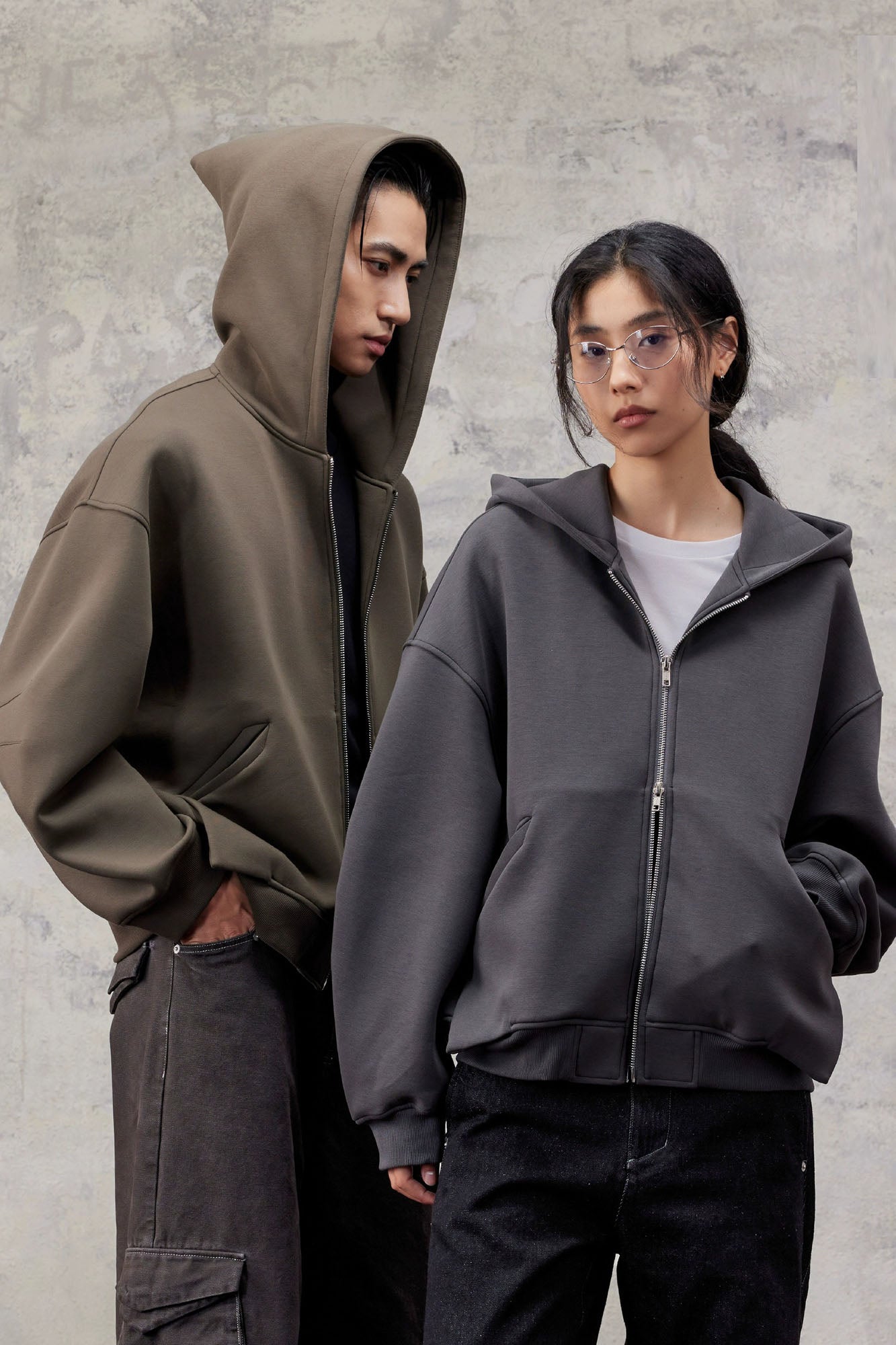 ALVNG AR ANTS Structured Curved Sleeve Pointed Hood Jacket-Jacket-S-Black-Free Shipping Leatheretro