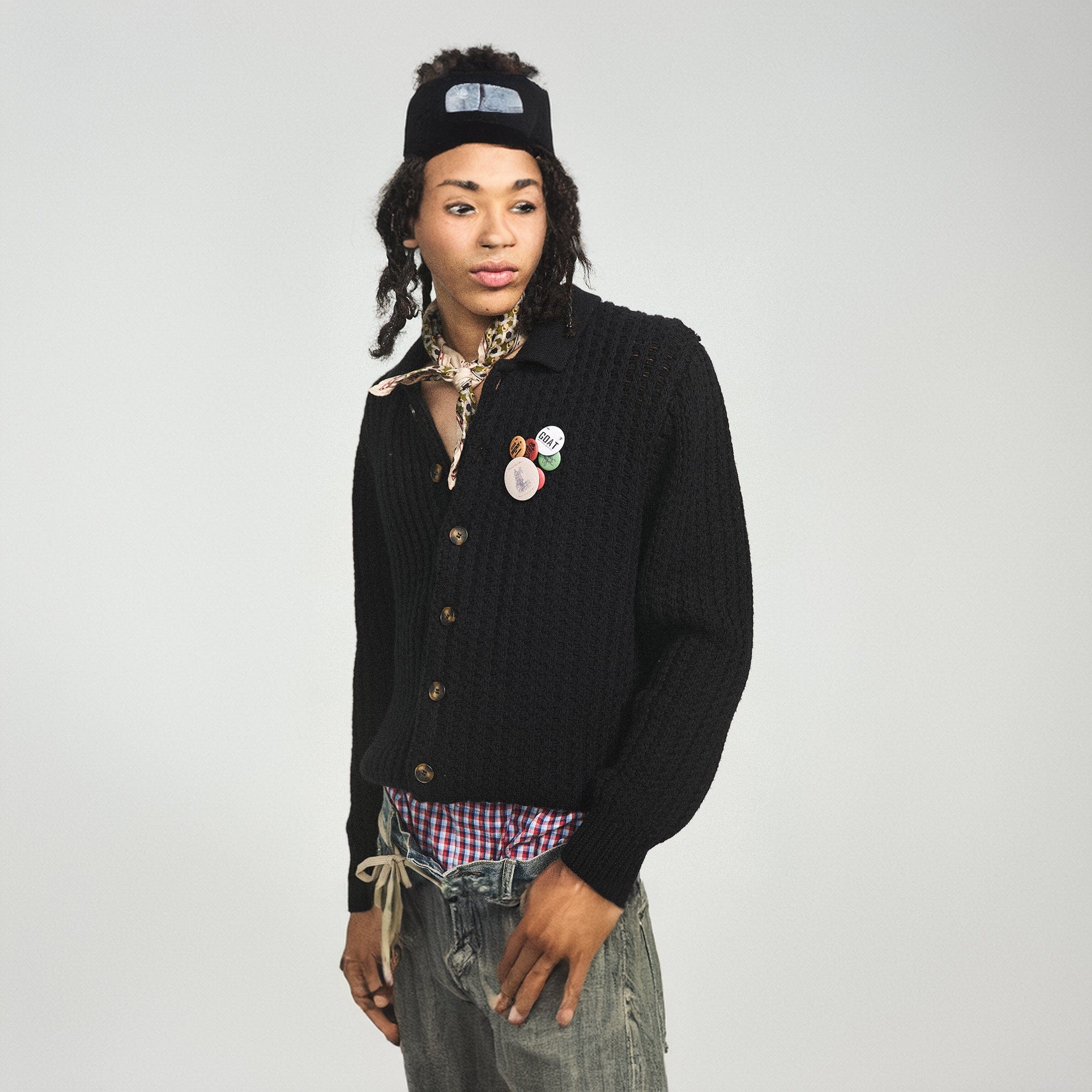 STEEPC Retro City Knitted Cardigan-Sweater-S-Black-Free Shipping Leatheretro