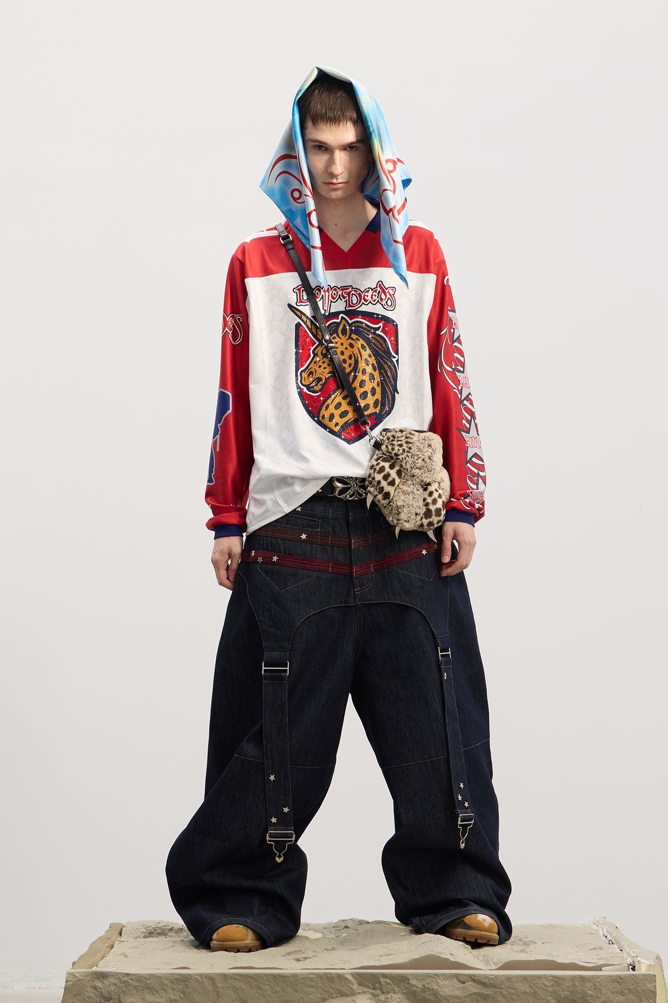 DND4DES Virgin Mary Graphic Thorn Border Bandana-Other Accessories-One Size-Free Shipping Leatheretro