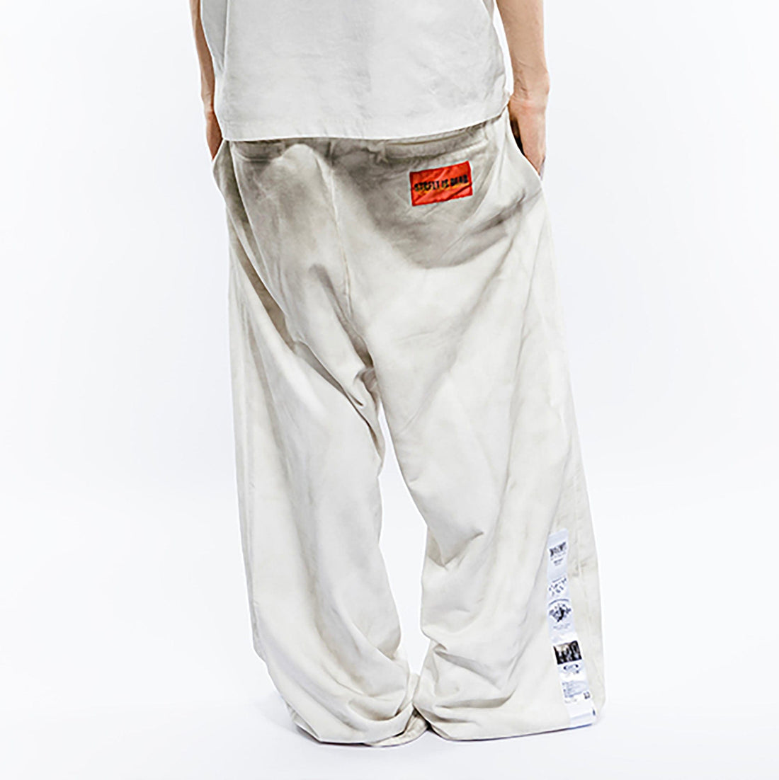 FVVO Distressed Embroidered Drawstring Sweatpants-Pants-S-Black-Free Shipping Leatheretro