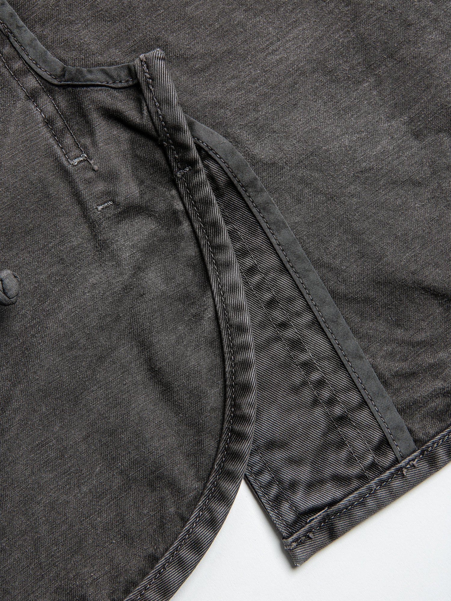 NEIGBORL Washed Frog-Closure Stand-Collar Jacket-Jacket-M-Dark Gray-Free Shipping Leatheretro