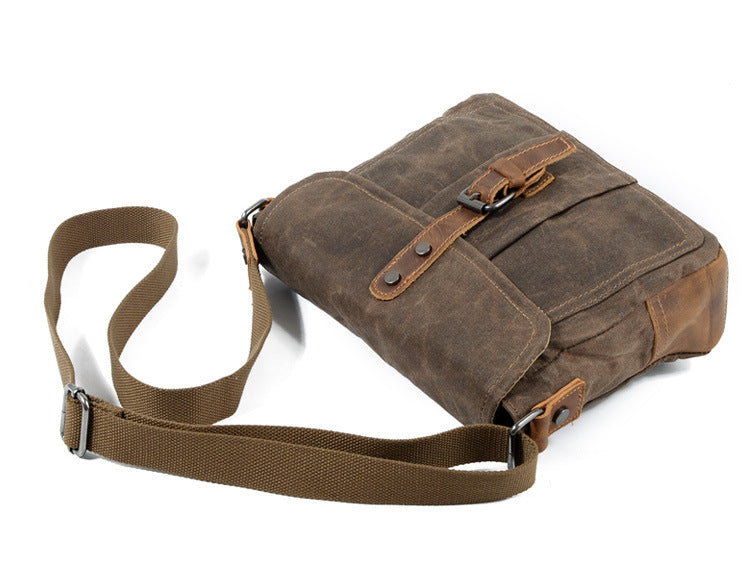 Vintage Crossbody Bag for Men – Casual Canvas Messenger Bag-dark gray-Free Shipping Leatheretro