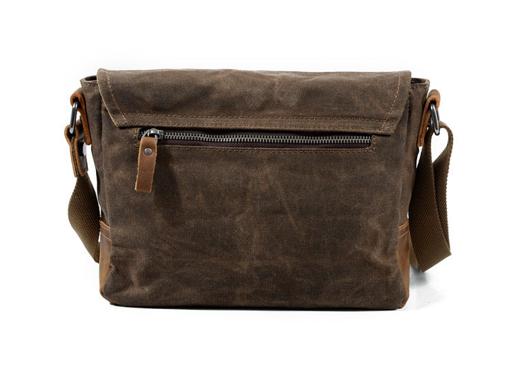 Vintage Crossbody Bag for Men – Casual Canvas Messenger Bag-dark gray-Free Shipping Leatheretro