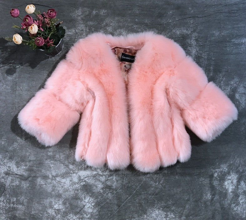 Fashion Faux Fur Short Jacket Coats for Women-Outerwear-White-S-Free Shipping Leatheretro