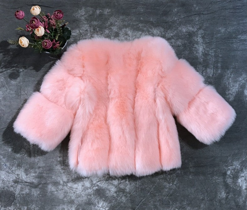 Fashion Faux Fur Short Jacket Coats for Women-Outerwear-White-S-Free Shipping Leatheretro