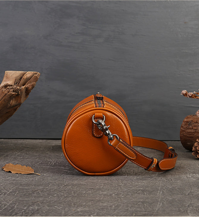 Genuine Leather Women's Crossbody Bag-Handbags, Wallets & Cases-Brown-Free Shipping Leatheretro