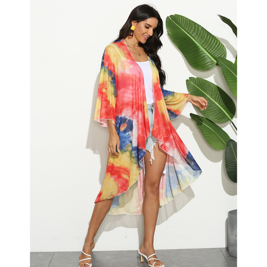 Women Summer Irregular Long Cover Ups-The same as picture-One Size-Free Shipping Leatheretro