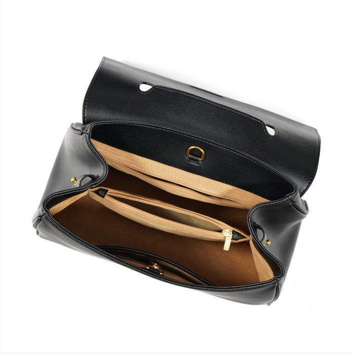 Women's Soft Leather Tote Bag-Tote Bags-Ice cream white-Free Shipping Leatheretro