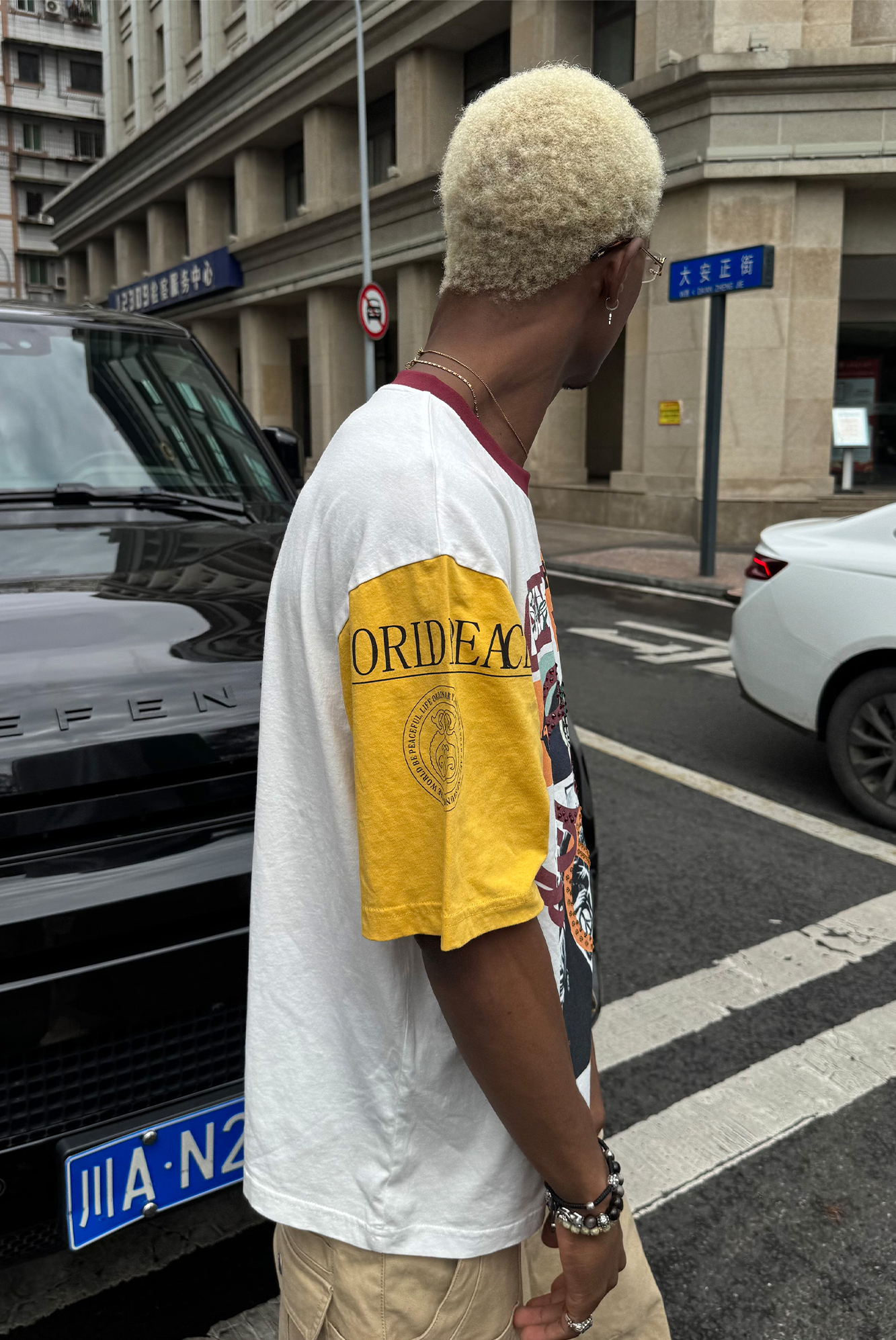 STEEPC Contrast Diamond Graphic T-Shirt-T Shirt-S (1)-Free Shipping Leatheretro