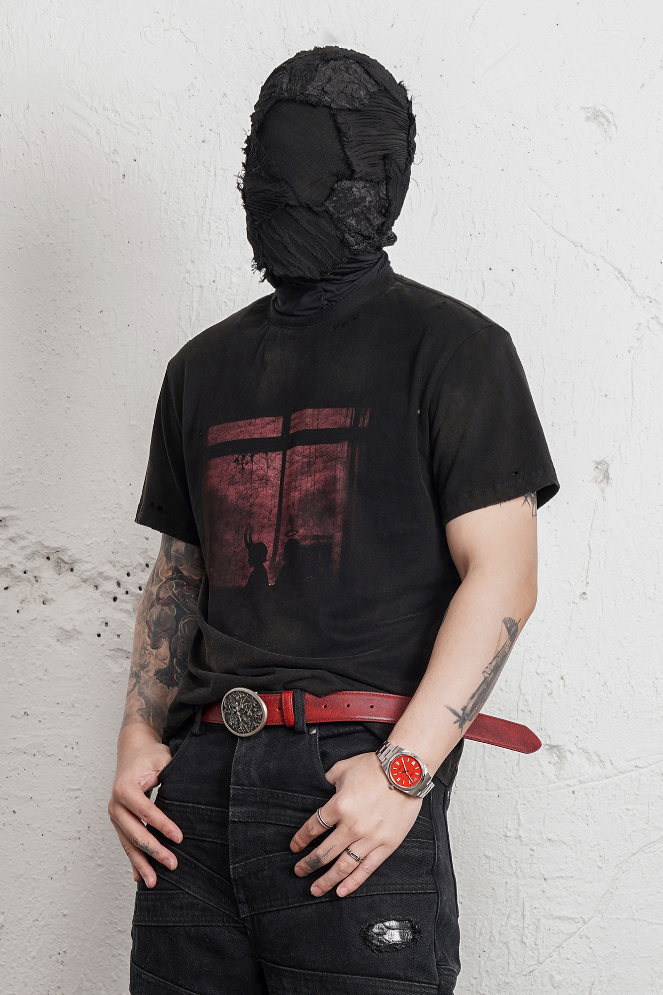 UNDERWATER Washed Distressed Graphic T-Shirt-T Shirt-S-Free Shipping Leatheretro