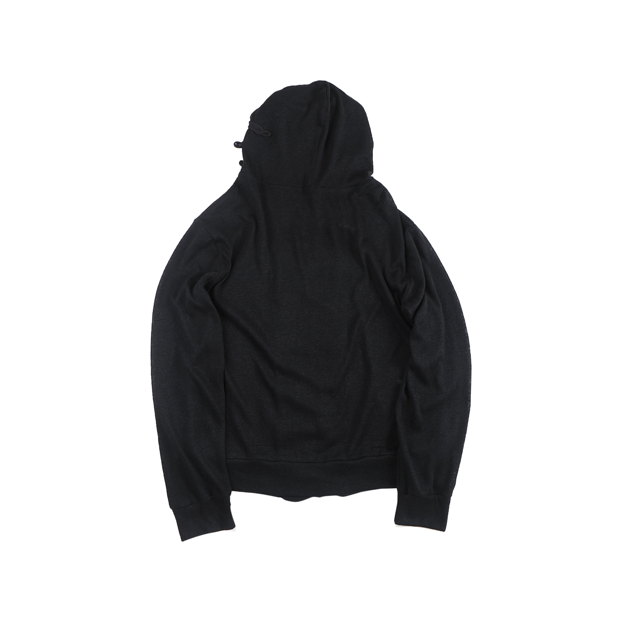 WHISTLEHUNTER Military Tape-Trim Hooded Cardigan-Jacket-S (Preorder)-Black-Free Shipping Leatheretro