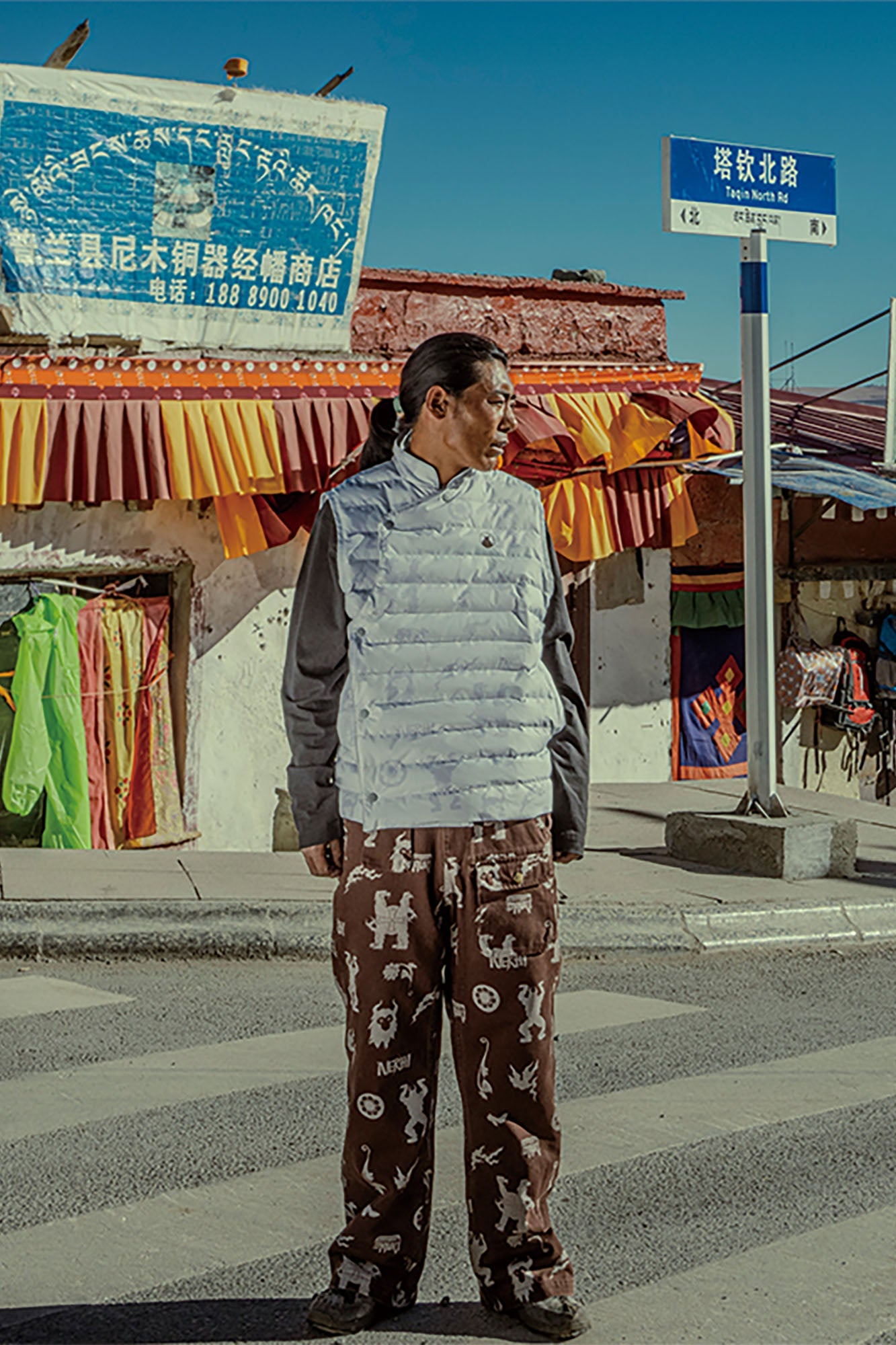 NERHI Tribal Totem Full-Print Patch-Pocket Pants-Pants-S (Preorder)-Free Shipping Leatheretro