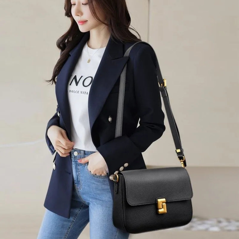 Vintage Inspired Women's Retro Shoulder Bag - Classic Leather Messenger Bags-Shopper Bag-Black-Free Shipping Leatheretro