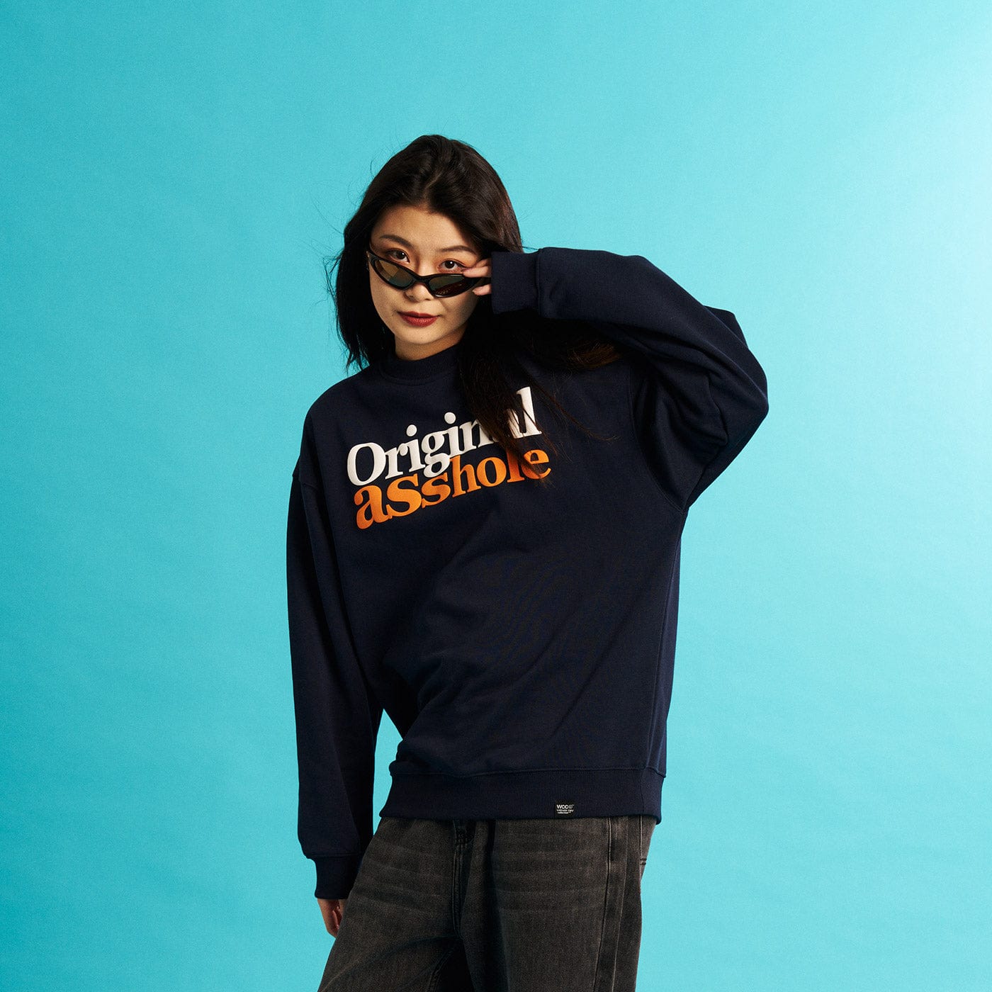 WCC Original Asshole Crewneck-Hoodie-M-Grey-Free Shipping Leatheretro