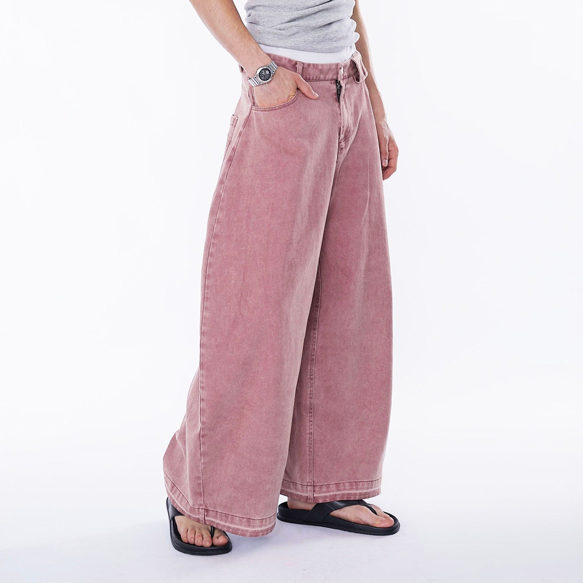 ASSEEN Washed Balloon Oversized Jeans-Jeans-S-Free Shipping Leatheretro