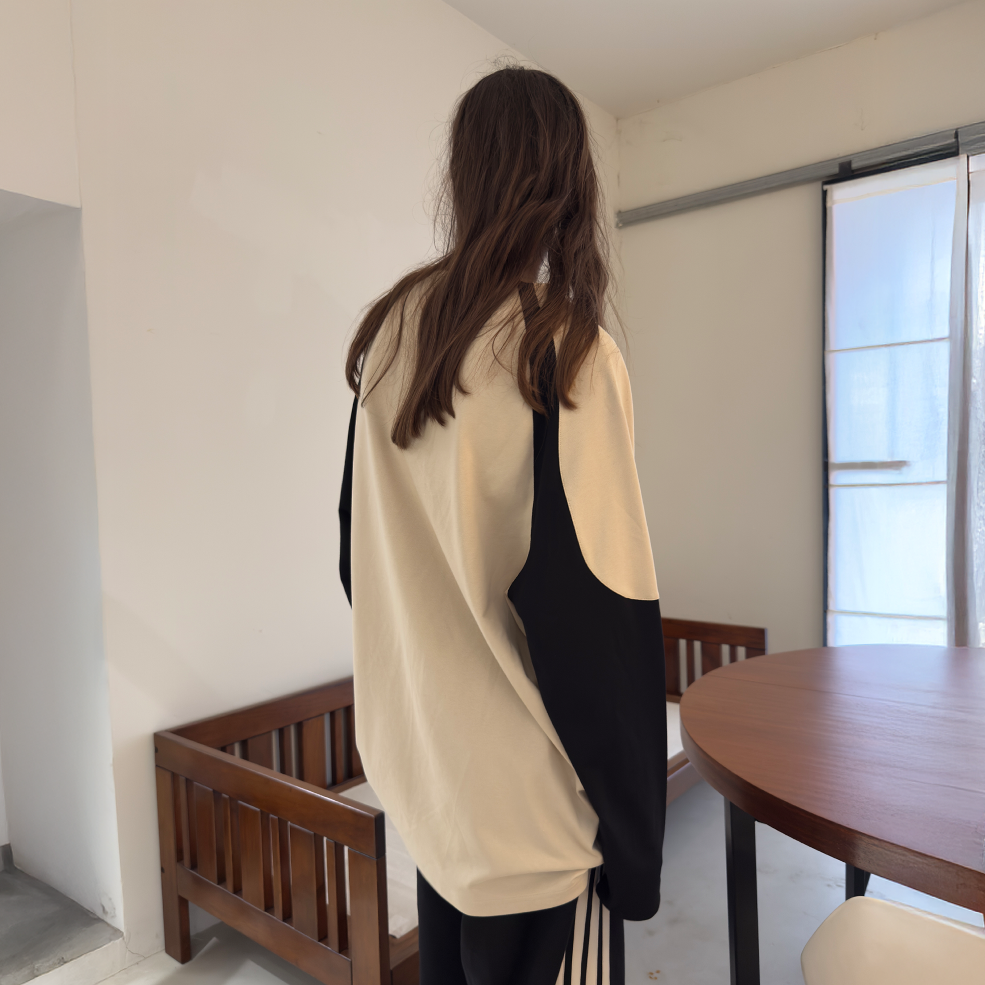 MIICHOUS Snap Contrast Quick-Dry Long-Sleeve Tee-L/S Tee-S (Preorder)-Brown-Free Shipping Leatheretro