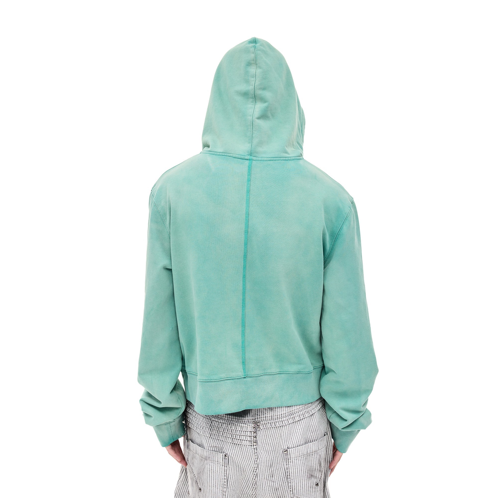 WHISTLEHUNTER Distressed Embroidered V-Neck Hoodie-Hoodie-S-Green-Free Shipping Leatheretro