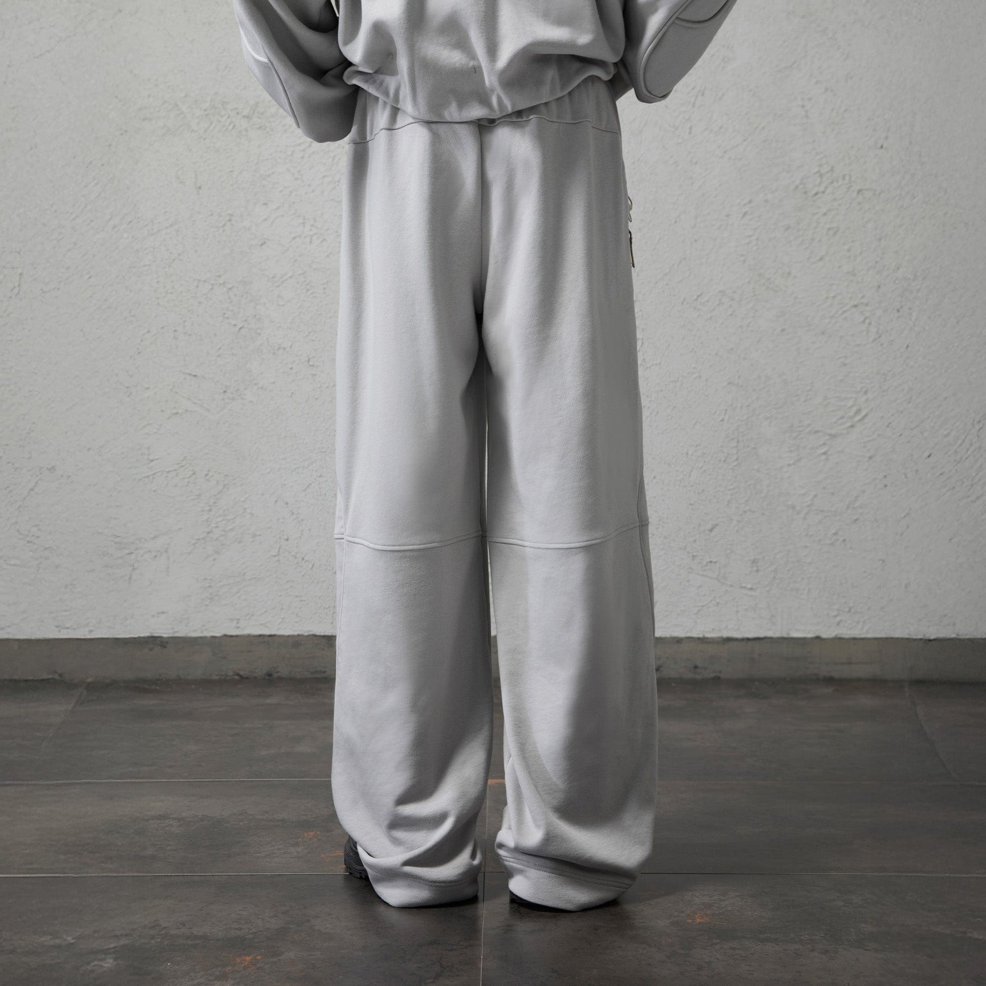 ORGANIC EMOTION Structured Panelled Oversized Sweatpants-Pants-Dark Blue-S-Free Shipping Leatheretro