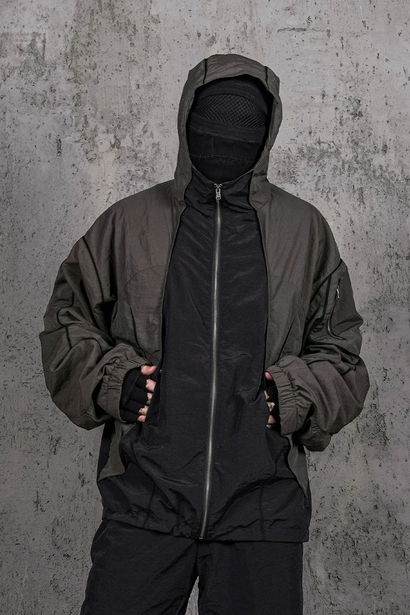 UNDERWATER Wasteland Deconstructed Windbreaker-Jacket-S-Free Shipping Leatheretro