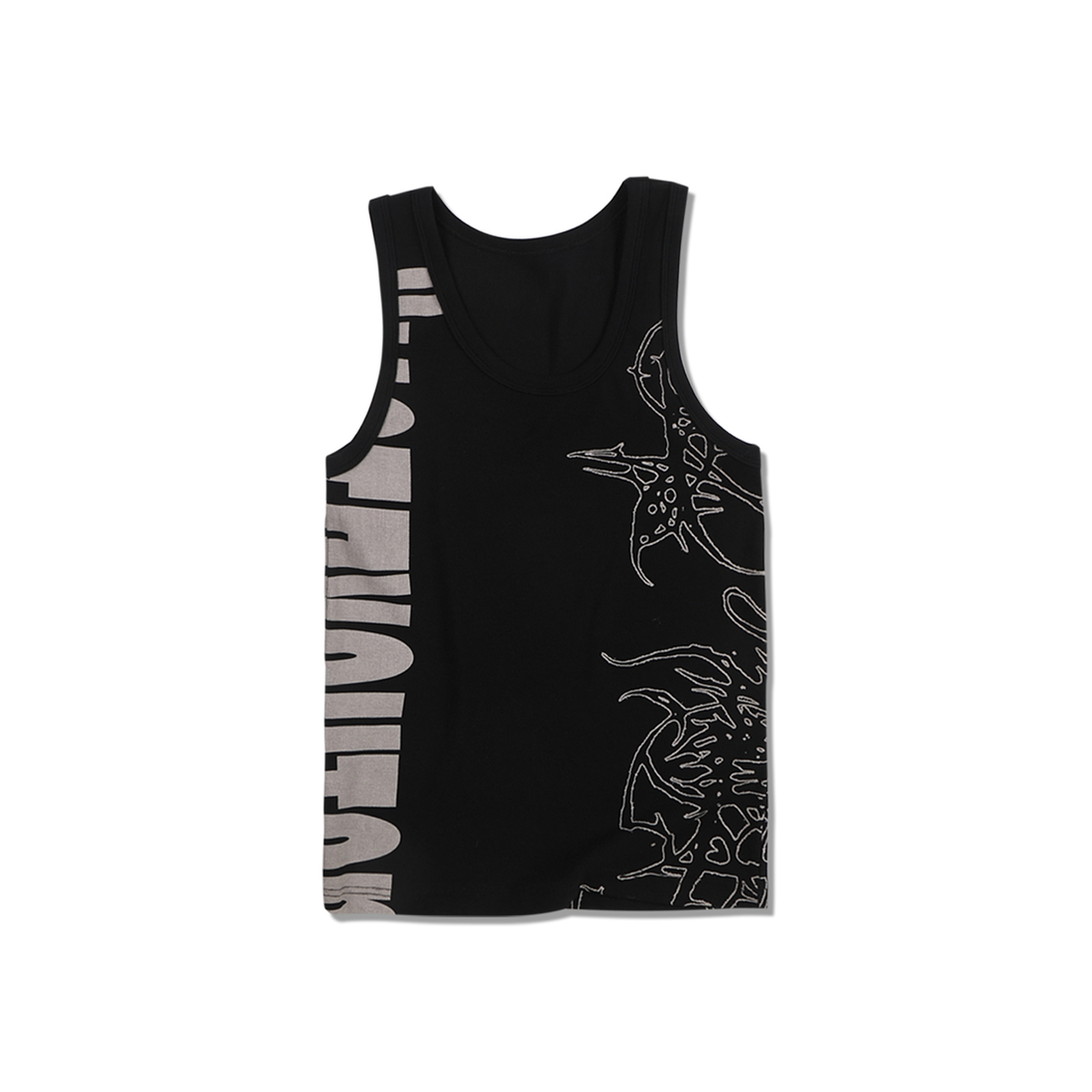 WHISTLEHUNTER Graffiti Ribbed Tank Top-Tank Top-S (Preorder)-Black-Free Shipping Leatheretro