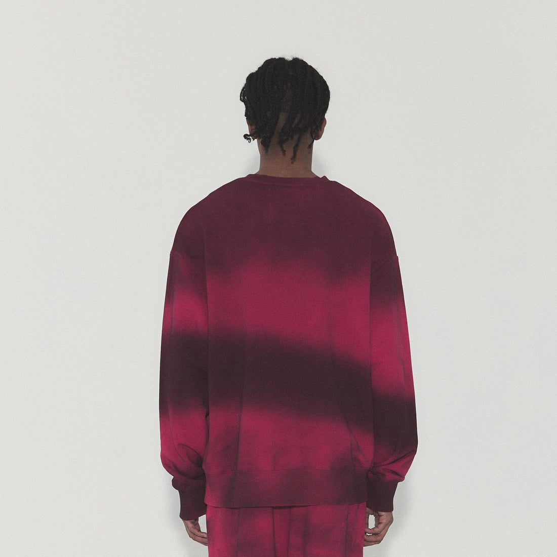 VANN VALRENCE Ombre Stripe Crewneck Sweatshirt-Sweatshirt-S-Free Shipping Leatheretro