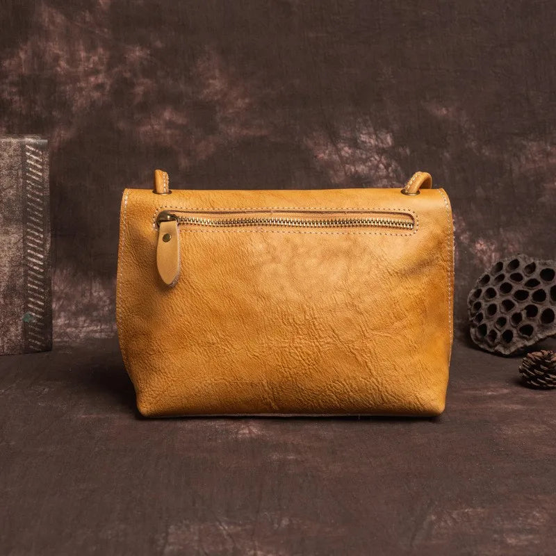 Vintage Genuine Leather Crossbody Bag for Women-Handbags-Coffee-Free Shipping Leatheretro