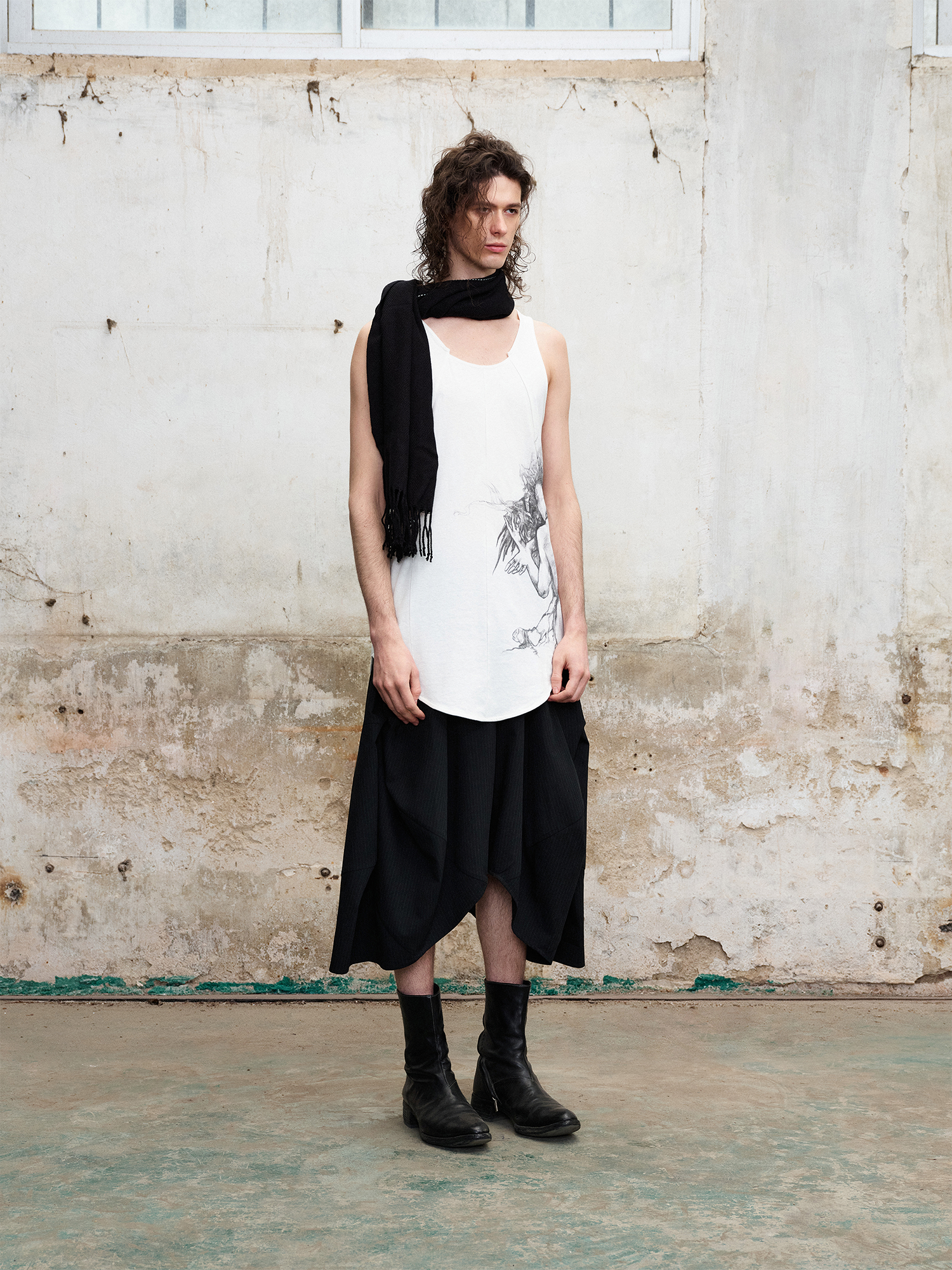 ILNya Nieternite Nifutur Spliced Graphic Tank Top-Tank Top-S (0)-Free Shipping Leatheretro