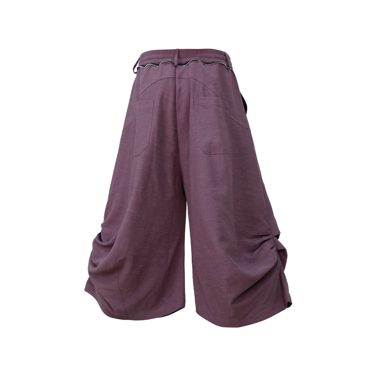 RELABEL Tencel-Acetate Ruched Oversized Shorts-Shorts-XS-Navy-Free Shipping Leatheretro