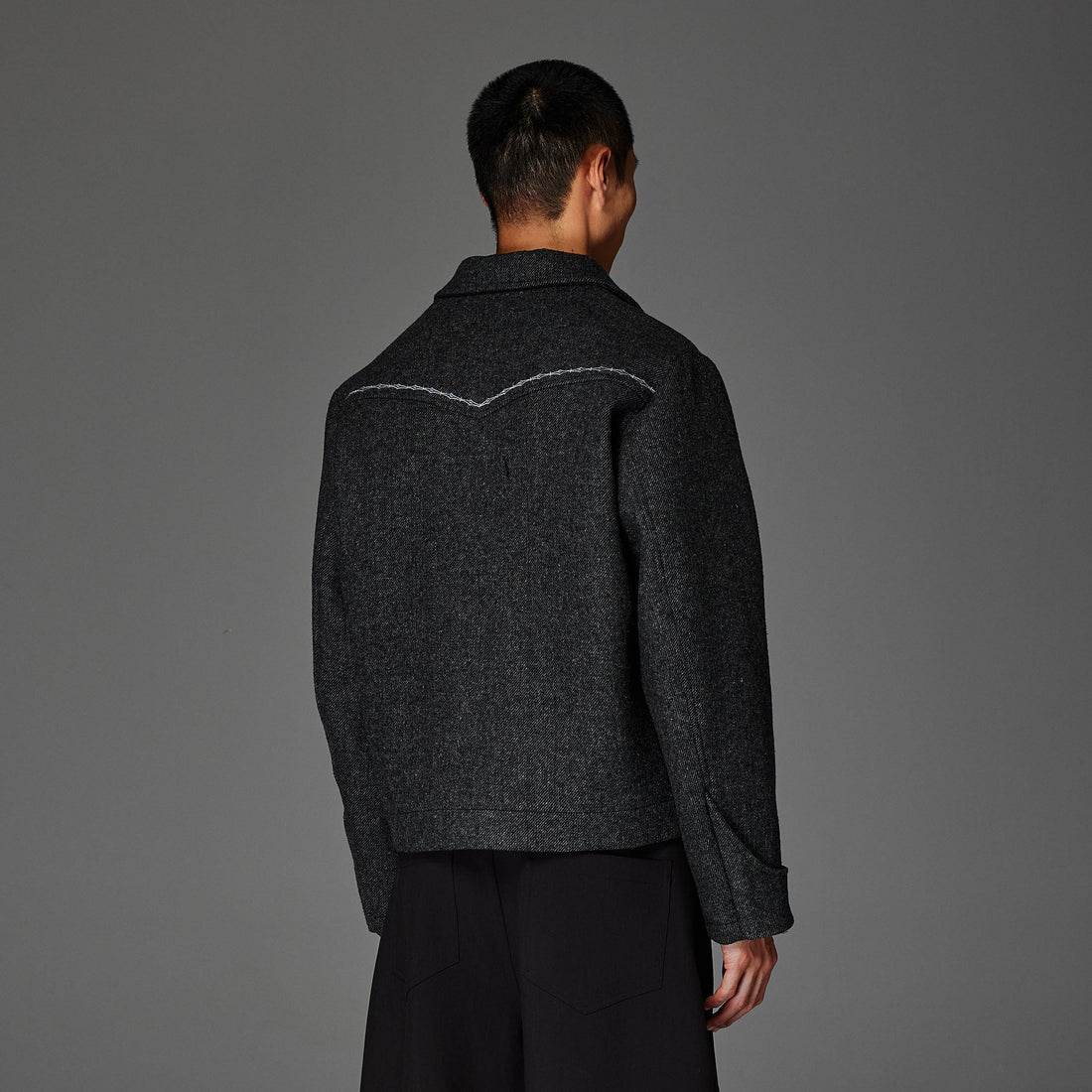 CATSSTAC Contrast-Stitched Wool-Blend Jacket-Jacket-S (Preorder)-Free Shipping Leatheretro