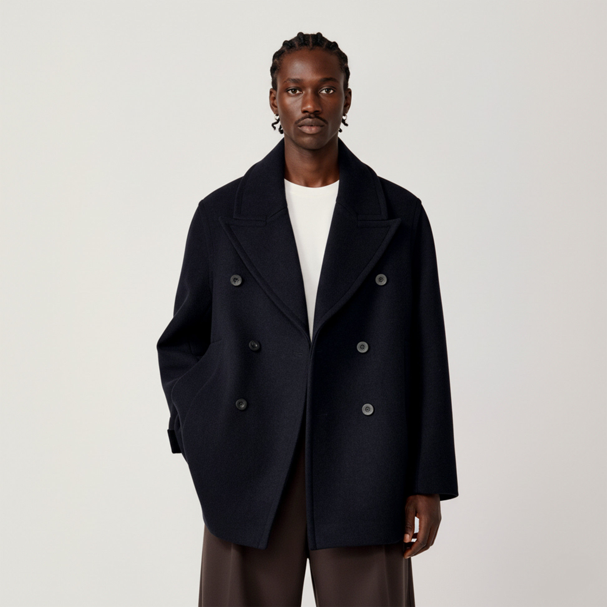 OPICLOTH Classic Wool-Blend Double-Breasted Coat-Jacket-S-Free Shipping Leatheretro