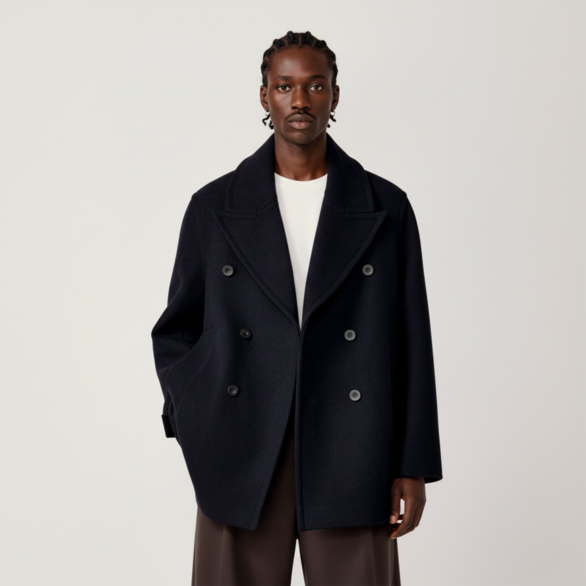 OPICLOTH Classic Wool-Blend Double-Breasted Coat-Jacket-S-Free Shipping Leatheretro