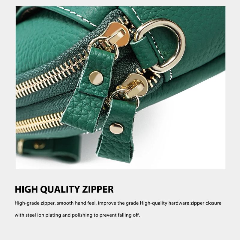 Women’s Leather Wristlet Crossbody Phone Bag-Handbags-Dark Green-Free Shipping Leatheretro