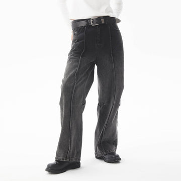 ERROR CODE ROBOT Middle Spliced Faded Jeans-Jeans-S-Free Shipping Leatheretro