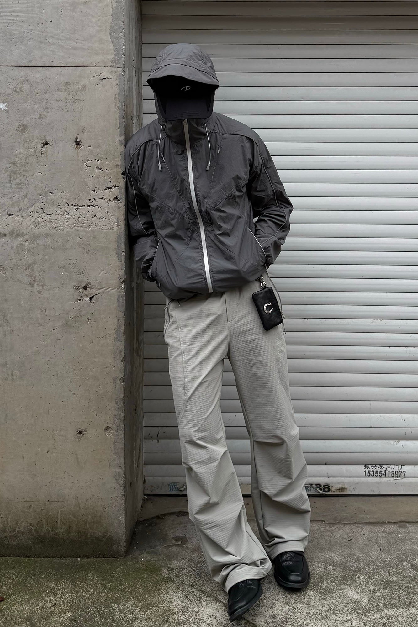 CATSSTAC Curved-Panel Softshell Straight-Leg Pants-Pants-M (Preorder)-Light Gray-Free Shipping Leatheretro