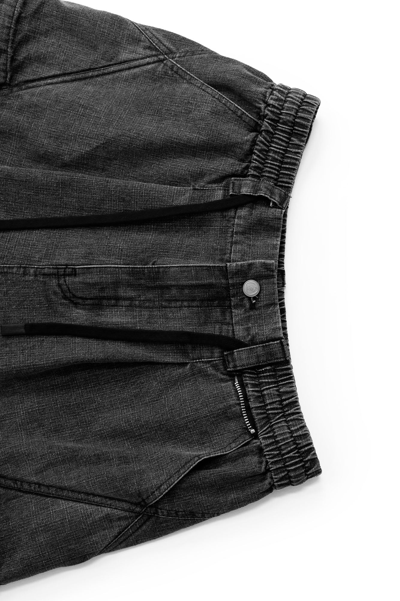 RELABEL Detachable Plaid Drape Oversized Denim Shorts-Shorts-XS-Free Shipping Leatheretro