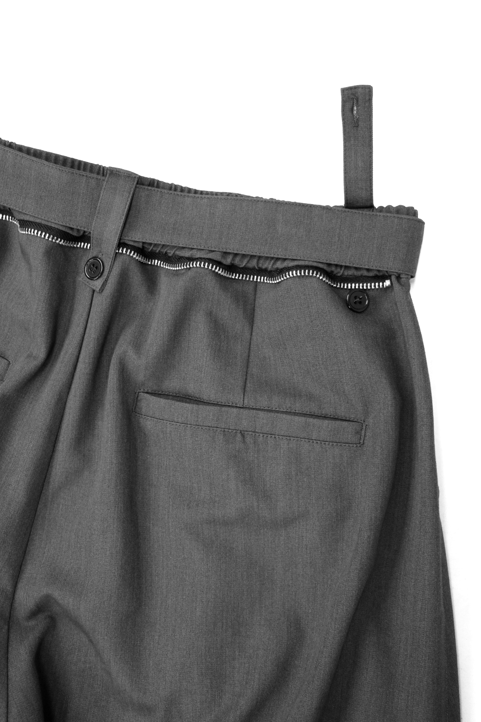 RELABEL Wool-Blend Pleated Draped Wide-Leg Pants Gray-Pants-XS (Preorder)-Free Shipping Leatheretro