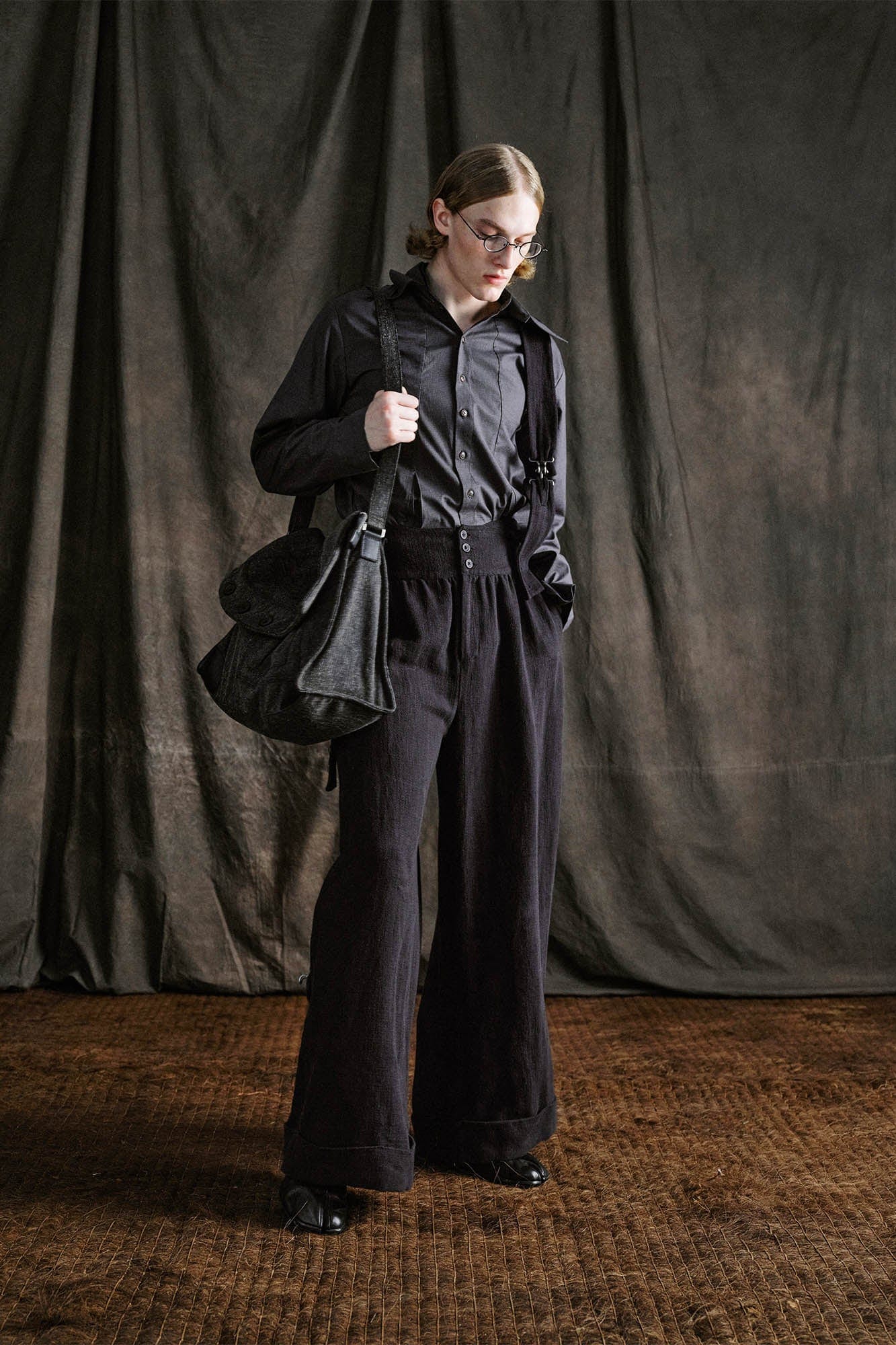 ILNya Nieternite Nifutur Buttoned High-Waist Wide-Leg Overalls-Pants-S(0)-Free Shipping Leatheretro