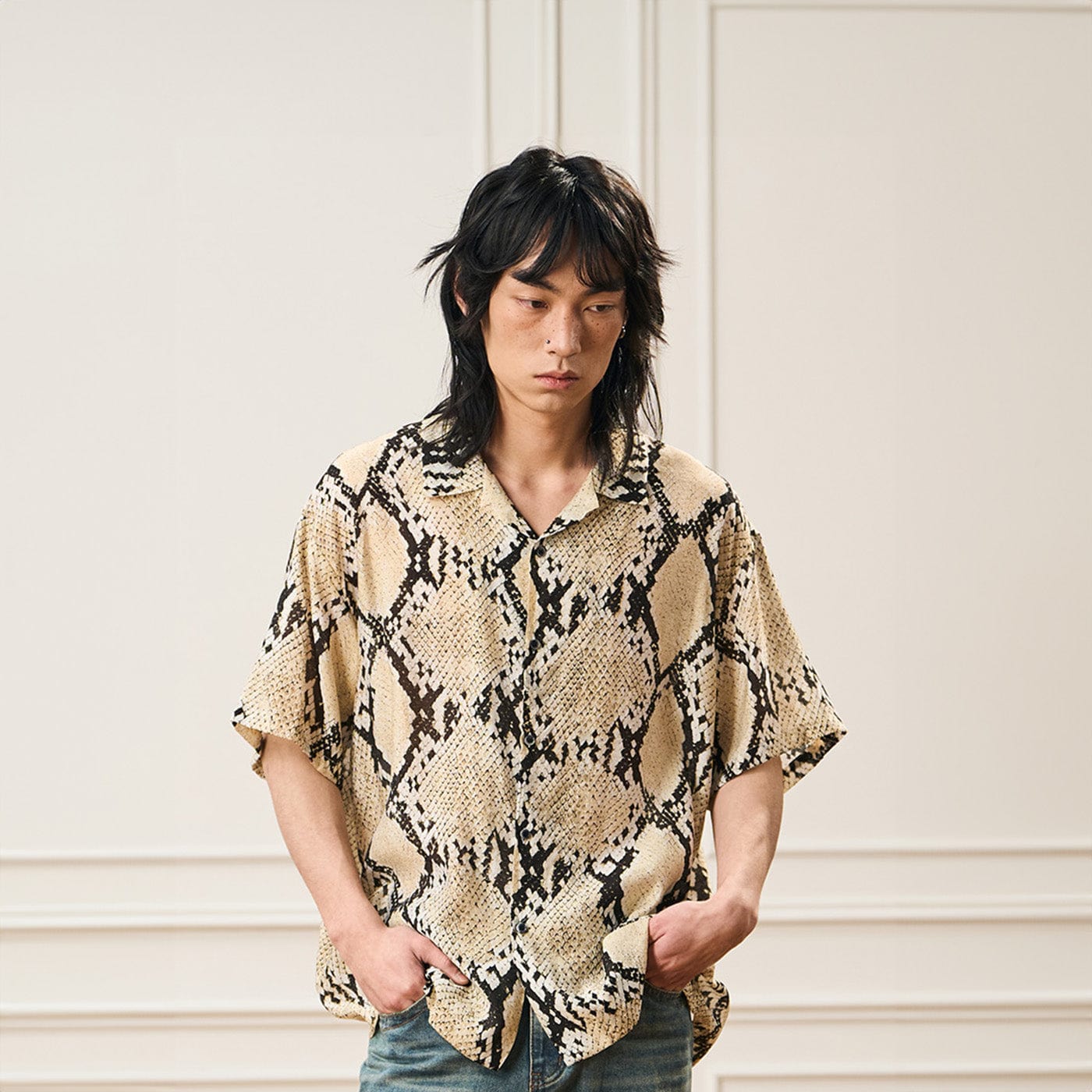 EPIC POETRY Python Cuban Half Shirt-Half shirt-S-Free Shipping Leatheretro